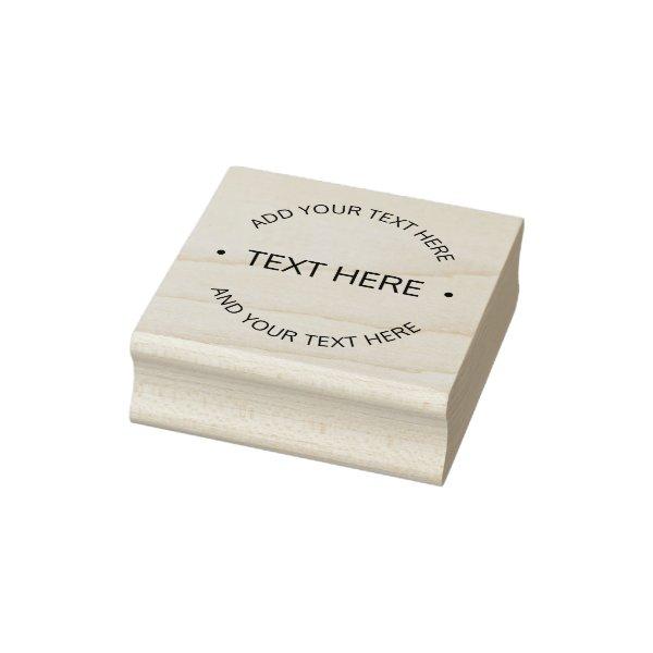 Simple Modern Editable Text | White & Black Rubber Stamp