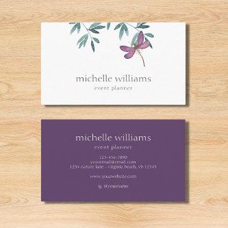 Simple Modern Garden Greenery Botanical Dragonfly