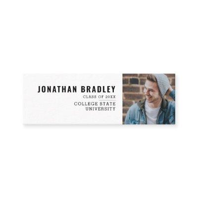 Simple Modern Graduation Photo Calling Card