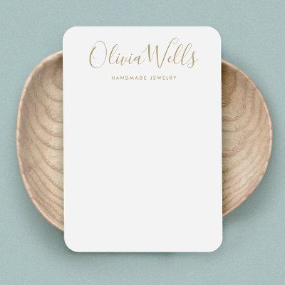 Simple Modern Gray Grey  Gold Earring Display Card