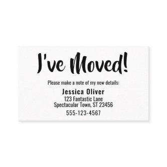 Simple, Modern "I've Moved" Hand-Out Cards