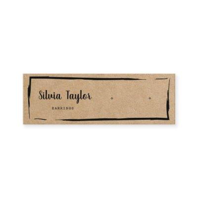 Simple Modern Kraft paper Earring Display Mini Bus Mini