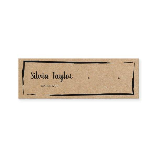 Simple Modern Kraft paper Earring Display Mini Bus Mini