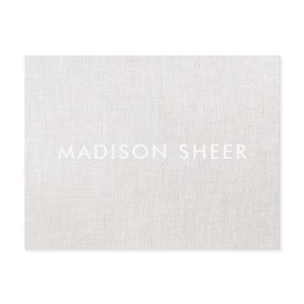 Simple Modern Light Beige Linen, Professional Postcard