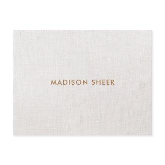 Simple Modern Light Beige Linen, Professional Postcard