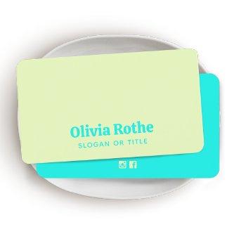 Simple Modern Lime Green Turquoise