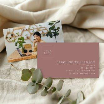 Simple Modern Minimal Dusty Rose Logo Photo