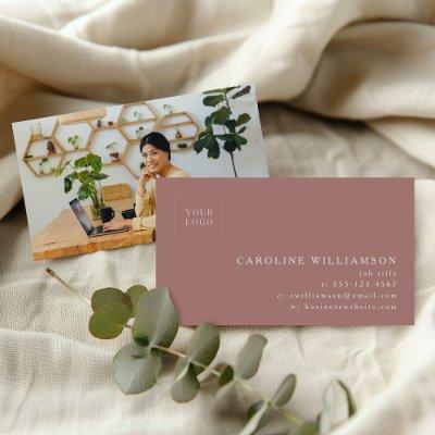 Simple Modern Minimal Dusty Rose Logo Photo