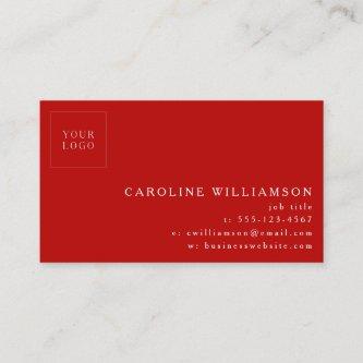 Simple Modern Minimal Professional Logo in Red