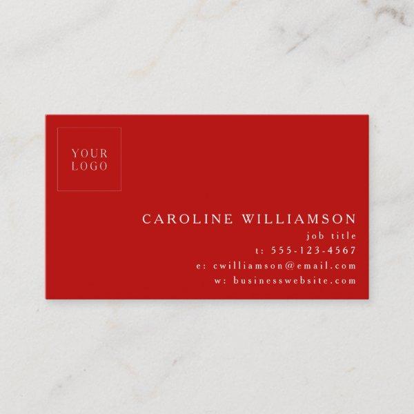 Simple Modern Minimal Professional Logo in Red