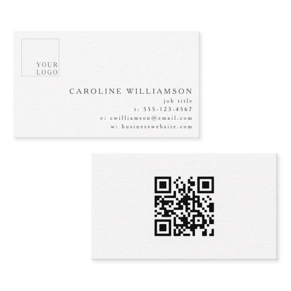 Simple Modern Minimal Professional Logo QR Code