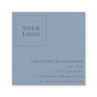 Simple Modern Minimalist Blue Professional Logo Square