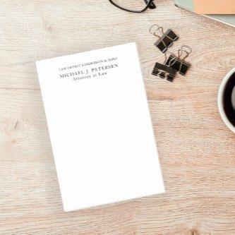 Simple modern minimalist name personalized post-it notes