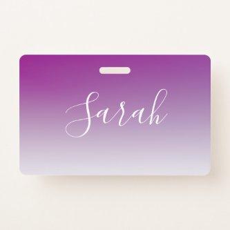 Simple Modern Minimalistic Purple Ombre Gradient Badge