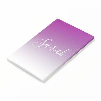 Simple Modern Minimalistic Purple Ombre Gradient Post-it Notes