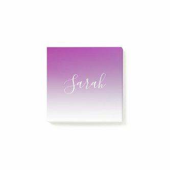 Simple Modern Minimalistic Purple Ombre Gradient Post-it Notes