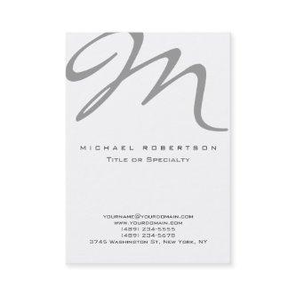 Simple Modern Monogram White Plain