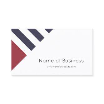 Simple Modern Navy Blue and Red Wide Stripes