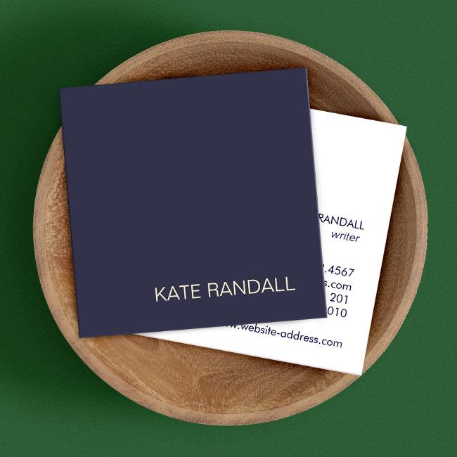 Simple Modern Navy Blue Professional Square Square