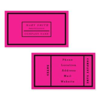 Simple Modern Neon Fluorescent Pink
