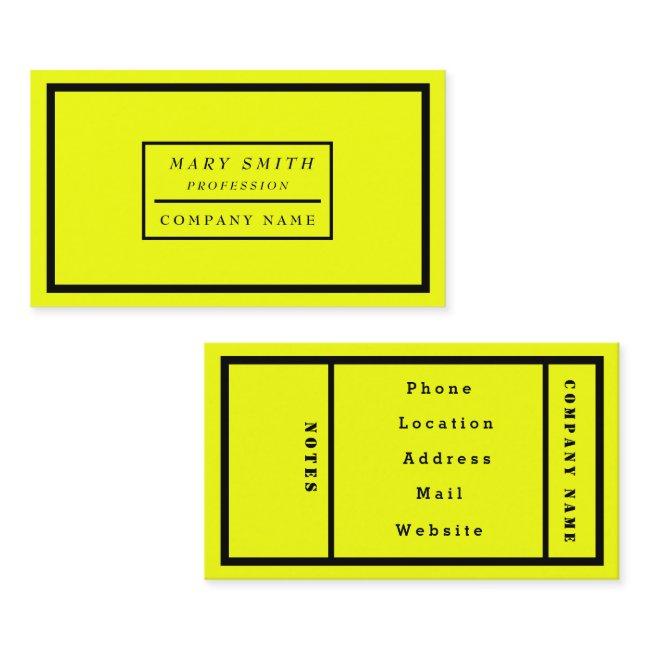 Simple Modern Neon Fluorescent Yellow