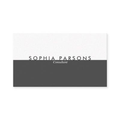 Simple Modern Pebble Grey and White Professional