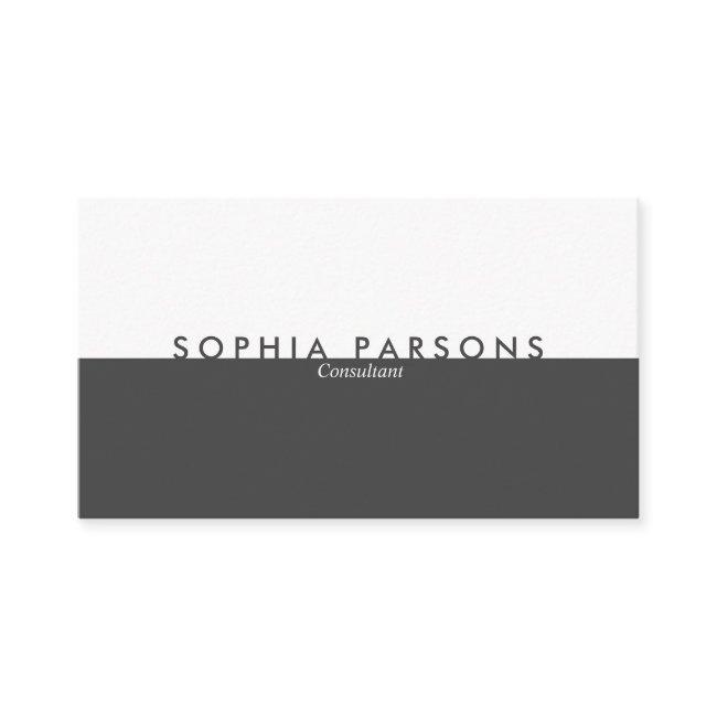 Simple Modern Pebble Grey and White Professional