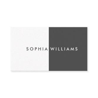 Simple Modern Pebble Grey and White Professional