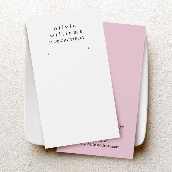 Simple Modern Pink Earring Display Card