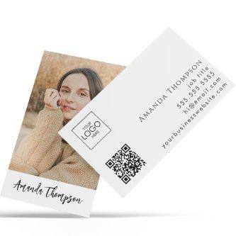 Simple Modern Profession Business Photo QR Code