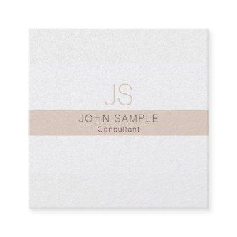 Simple Modern Professional Elegant Colors Monogram Square