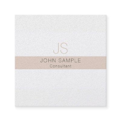 Simple Modern Professional Elegant Colors Monogram Square