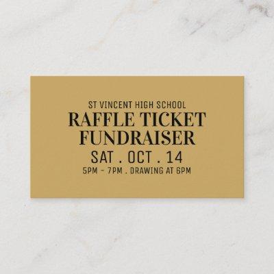 Simple & Modern, Raffle Ticket Fundraiser Event