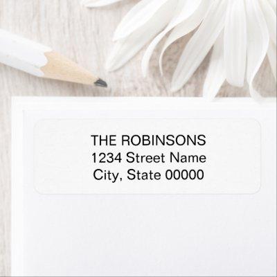 Simple Modern Return Address Label