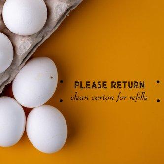Simple Modern Return Carton Egg Carton Farmhouse  Self-inking Stamp