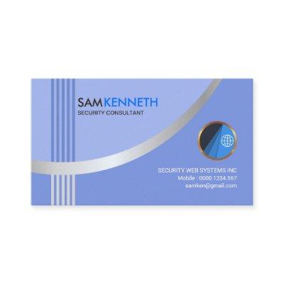 Simple Modern Silver Wave Security Consultant