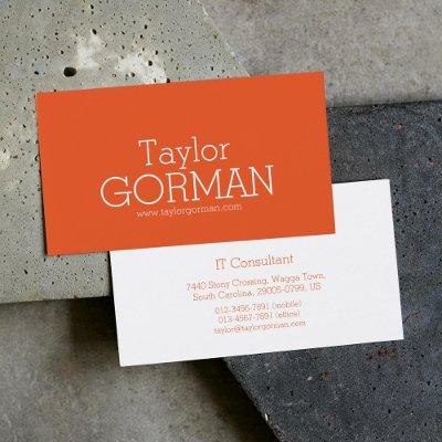 Simple modern text consultant orange