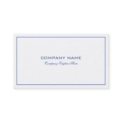 Simple Modern Tin  Blue Border On White