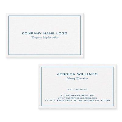 Simple Modern Tin blue Border On White