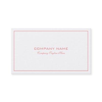 Simple Modern Tin Pink Border On White