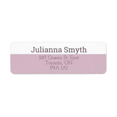 Simple Modern White and Mauve Business Label