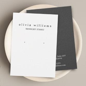 Simple Modern White Earring Display Card