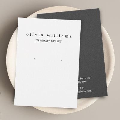 Simple Modern White Earring Display Card