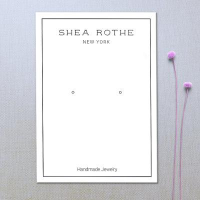 Simple Modern White  Earring Display Card