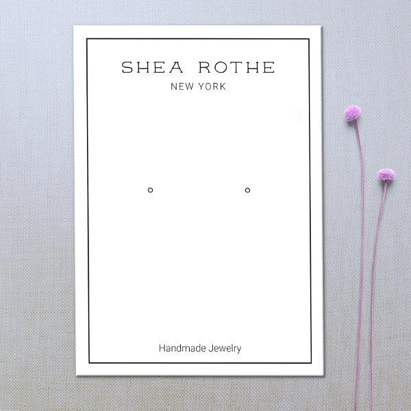 Simple Modern White  Earring Display Card