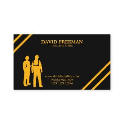 Simple Modern Yellow & Black Construction Manager