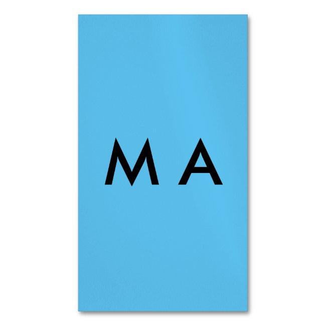 Simple monogram add your name letter man minimal t magnet
