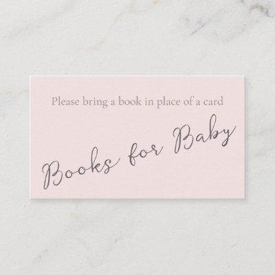 Simple Monogram Misty Rose Book for Baby Shower