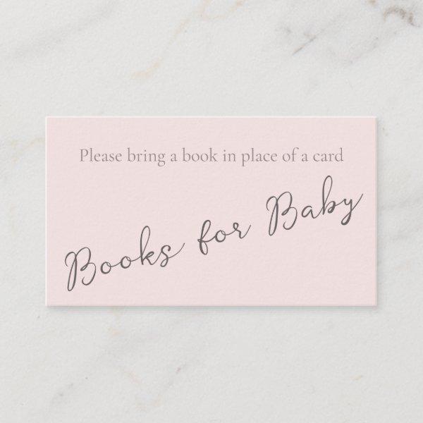 Simple Monogram Misty Rose Book for Baby Shower