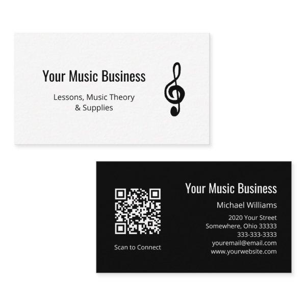 Simple Music Education QR code Treble Clef